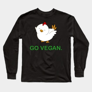 Go Vegan Cute Chick 2 Long Sleeve T-Shirt